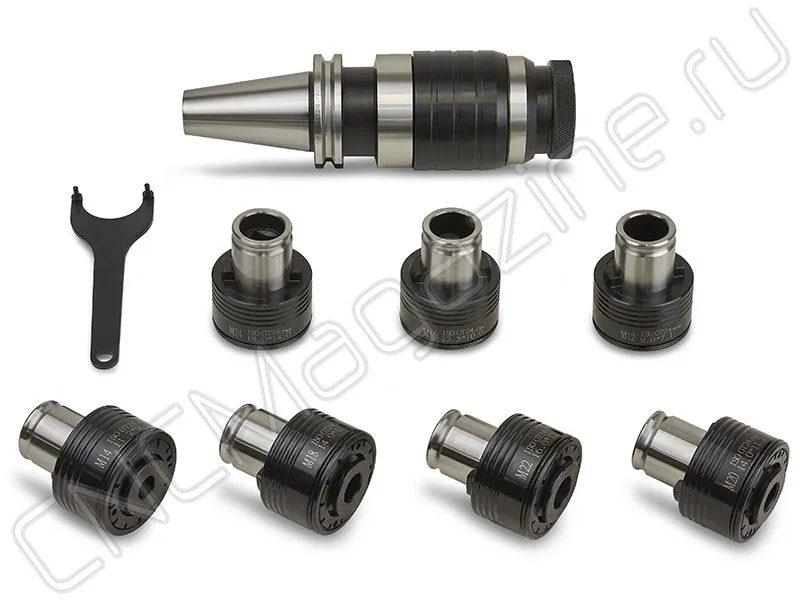 SK40-GT24-7 pcs Быстросменный резьбонарезной патрон с компенсацией по длине (набор) CNCM, арт. 23089