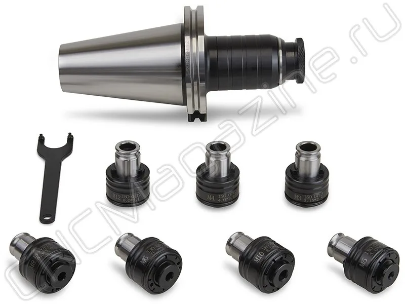 SK50-GT12-7 pcs Быстросменный резьбонарезной патрон с компенсацией по длине (набор) CNCM, арт. 23094