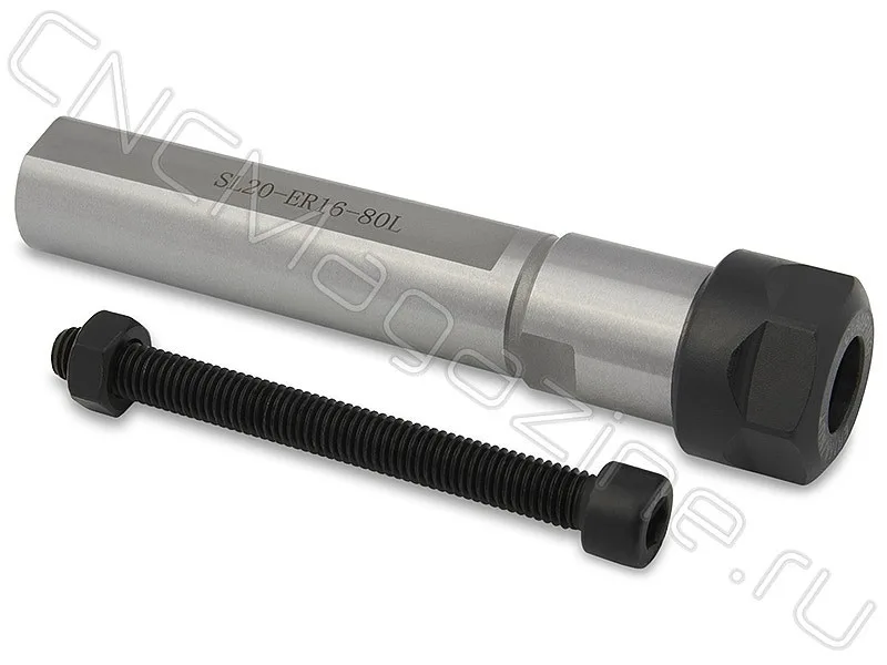 Цанговый патрон цилиндрический хвостовик, с лыской CNCM SL20-ER16-80L, арт. 16204: фото 2
