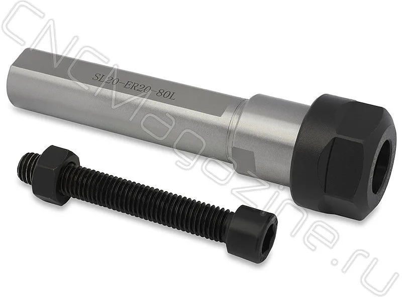 Цанговый патрон цилиндрический хвостовик, с лыской CNCM SL20-ER20-80L, арт. 16205: фото 2