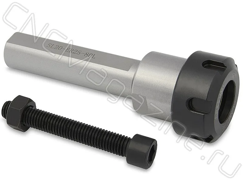Цанговый патрон цилиндрический хвостовик, с лыской CNCM SL20-ER25-80L, арт. 16206: фото 2
