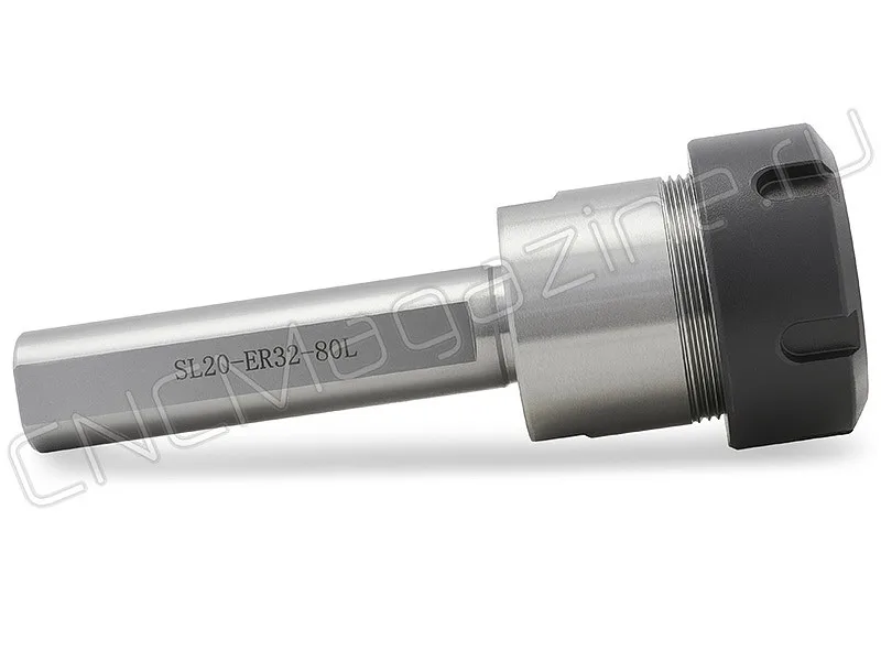 Цанговый патрон цилиндрический хвостовик, с лыской CNCM SL20-ER32-80L, арт. 16764