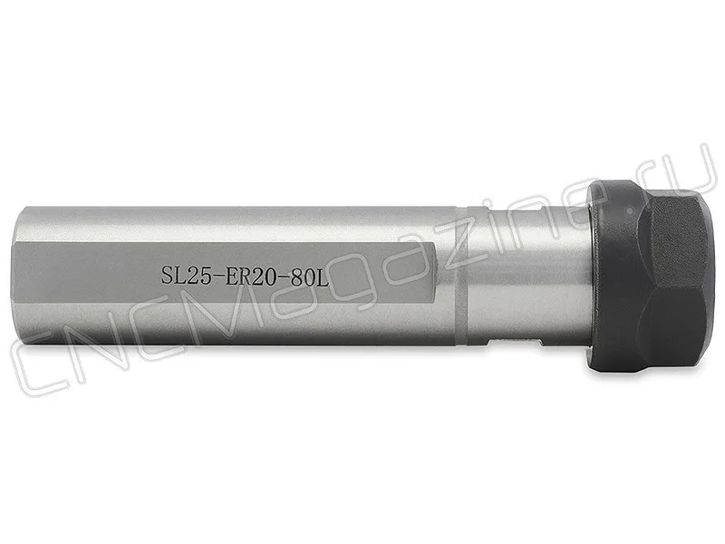 Цанговый патрон цилиндрический хвостовик, с лыской CNCM SL25-ER20-80L, арт. 16207