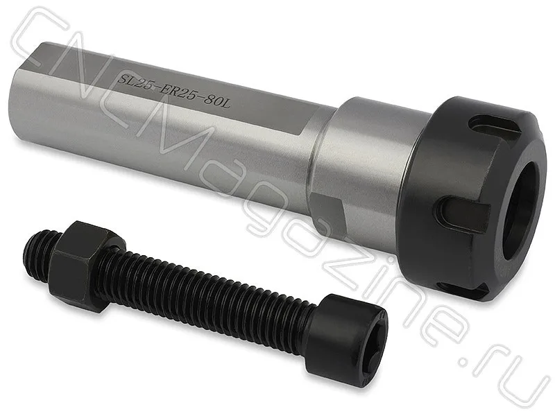 Цанговый патрон цилиндрический хвостовик, с лыской CNCM SL25-ER25-80L, арт. 16208: фото 2