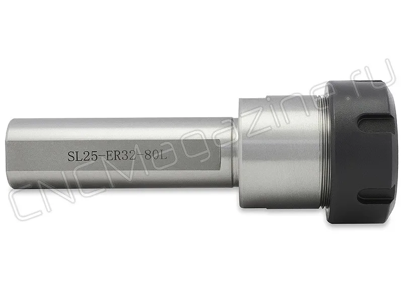 Цанговый патрон цилиндрический хвостовик, с лыской CNCM SL25-ER32-80L, арт. 16209