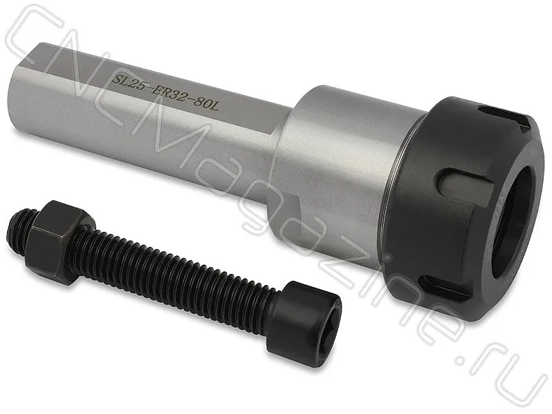 Цанговый патрон цилиндрический хвостовик, с лыской CNCM SL25-ER32-80L, арт. 16209: фото 2