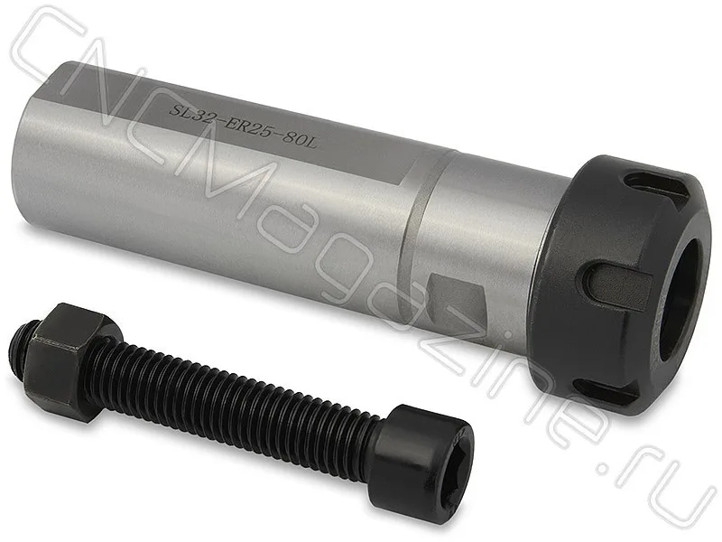 Цанговый патрон цилиндрический хвостовик, с лыской CNCM SL32-ER25-80L, арт. 16765: фото 2