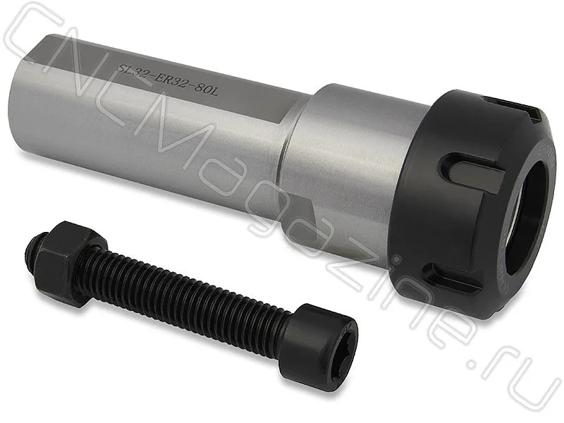 Цанговый патрон цилиндрический хвостовик, с лыской CNCM SL32-ER32-80L, арт. 16766: фото 2