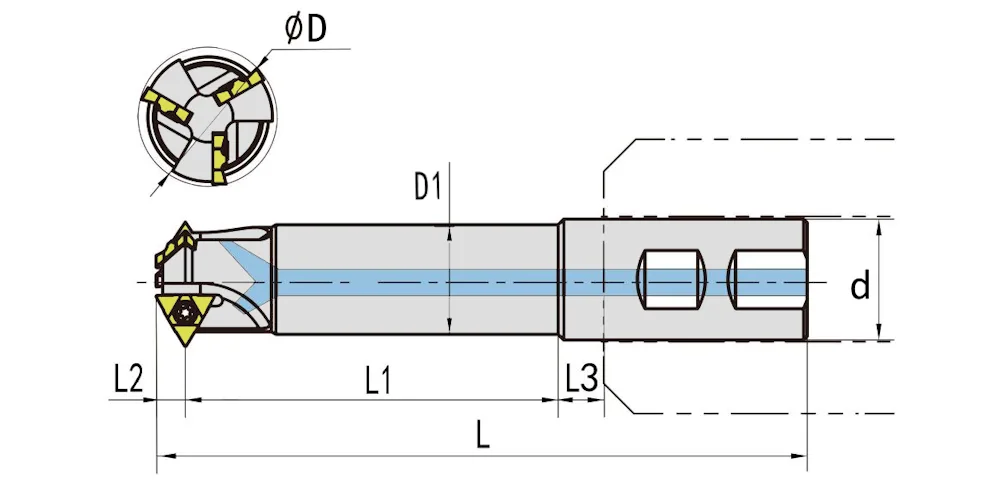 Фреза концевая резьбонарезная (Daoqin) CNCONE SMT42-40S16U-4C, арт. 00100671
