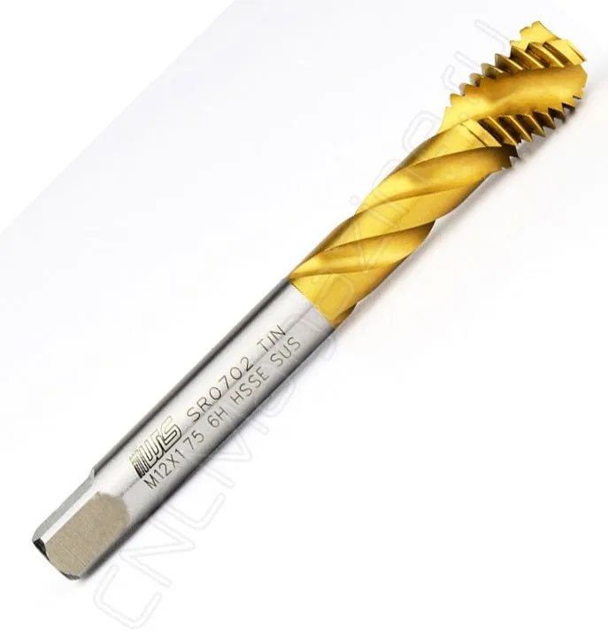 Метчик М12х1,75 HSS-E 6H со спиральной канавкой, (38), SUS TiN (ST02012) WILSON, арт. 07397