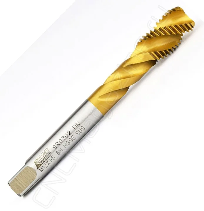 Метчик М12х1.5 HSS-E 6H со спиральной канавкой, (38), SUS TiN (ST0201215) WILSON, арт. 07398