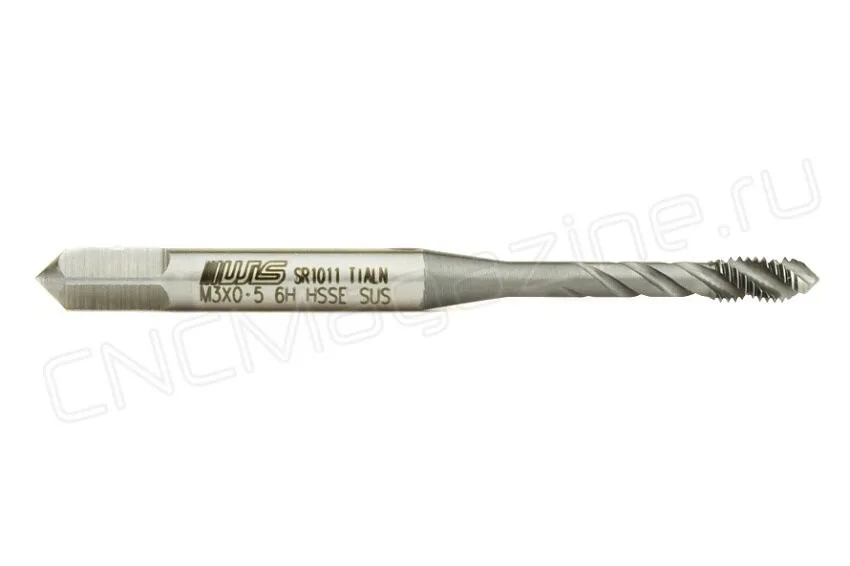 Метчик М3х0,5 HSS-E 6H со спиральной канавкой, (38), SUS TiAlN (STA02003) WILSON, арт. 08433