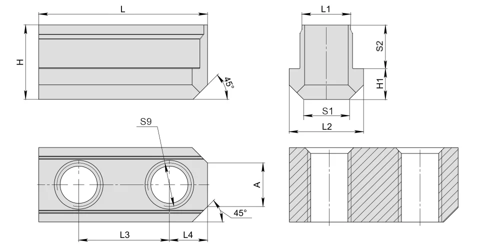 Сухарь токарного патрона 380мм/15" (компл 3 шт) MetalCraft SBT15, арт. 00117952