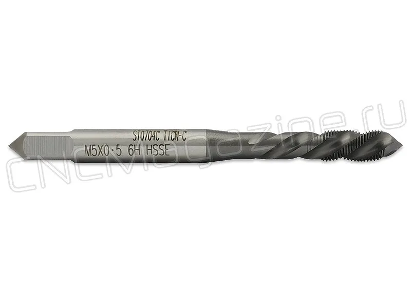 Метчик левый М5х0,5 HSS-E 6H спиральная канавка, (38), TiALN (TICN-C) TA0200505 WILSON, арт. 14368