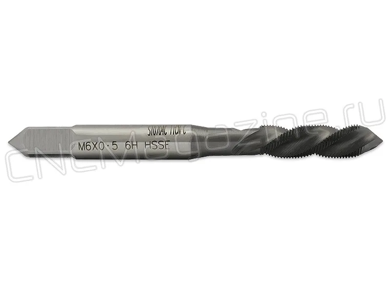 Метчик левый М6х0,5 HSS-E 6H спиральная канавка, (38), TiALN (TICN-C) TA0200605 WILSON, арт. 14371