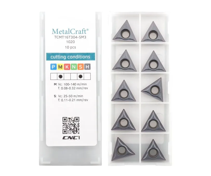 Пластина токарная для точения MetalCraft TCMT16T304-SM3-1020, арт. 00083271: фото 2