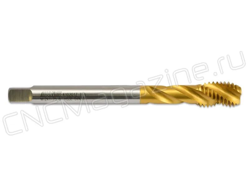 Метчик М12х1.75 HSS-E 6H спиральная канавка 38°, TiN (TD02012) WILSON, арт. 04734