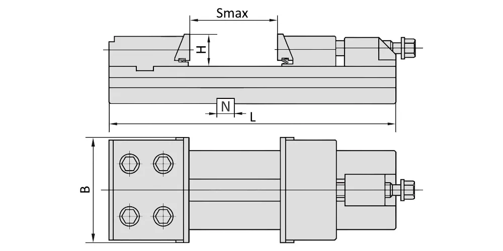 Тиски станочные прецизионные GT300D 300x500 (00136791) CNC1