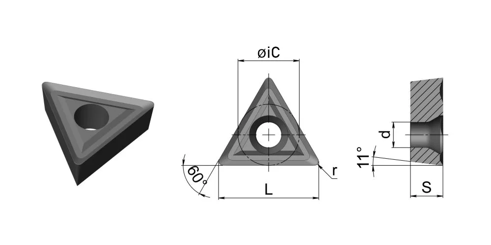 Пластина токарная для точения HUAREAL TPGH110304L-HR7125, арт. 00083401: фото 2