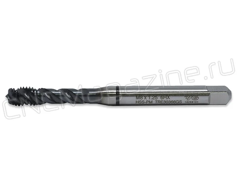 Метчик HSS-PM DIN371 со спиральной канавкой M8x1.25 6HX 90.0L Prime YG-1 TRE30366GS, арт. 23330