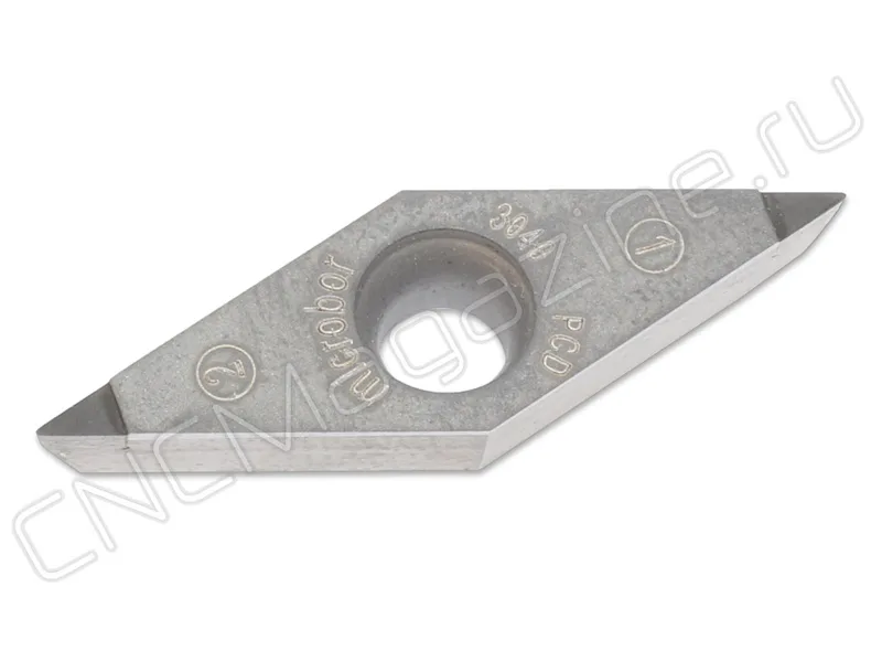 VCGW160402F00000N-B028 DMB2013 пластина для точения с двумя напайками из PCD Microbor, арт. 20217
