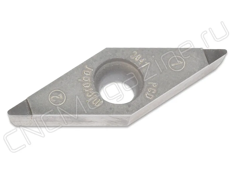 VCGW160404F00000N-B028 DMB2013 пластина для точения с двумя напайками из PCD Microbor, арт. 20218