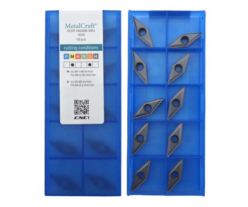 Пластина токарная для точения MetalCraft VCMT160408-SM3-1020, арт. 00083308: фото 2