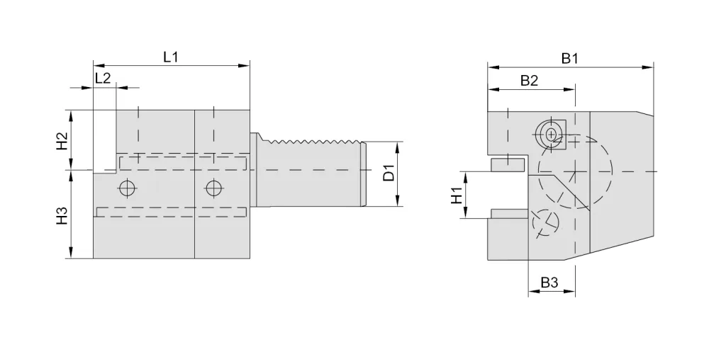 Держатель VDI (MetalCraft) для инструмента осевой, левый VDI-C2-161244, арт. 00125166: фото 2
