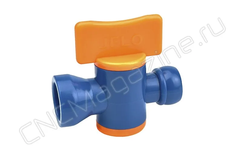Вентиль запорный для подачи СОЖ 1/4" (2438) синий JFLO, арт. 10456