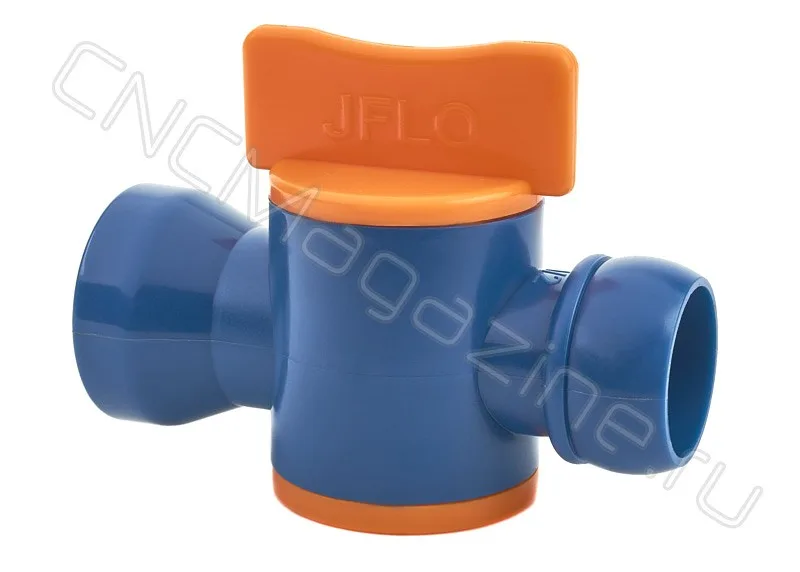 Вентиль запорный для подачи СОЖ 1/2" (4438) синий JFLO, арт. 10502