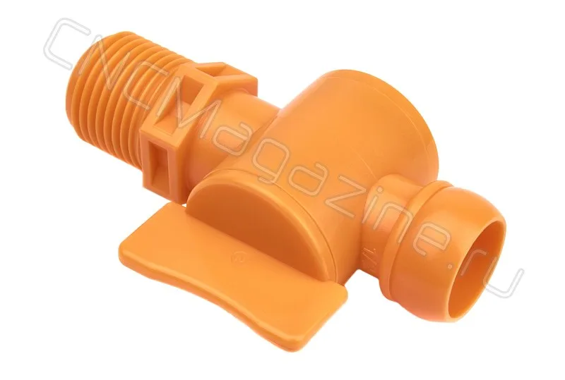 Вентиль запорный резьбовой для подачи СОЖ 1/2" - G1/2 (4206) оранжевый JFLO, арт. 10492: фото 2