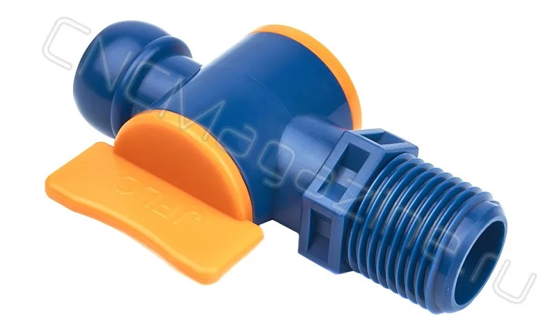 Вентиль запорный резьбовой для подачи СОЖ 1/2" - G1/2 (4207) синий JFLO, арт. 10493: фото 2