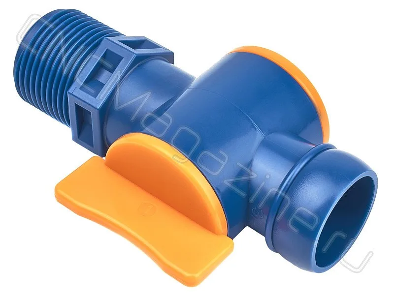 Вентиль запорный резьбовой для подачи СОЖ 3/4" - G3/4 (6207) синий JFLO, арт. 10525: фото 2