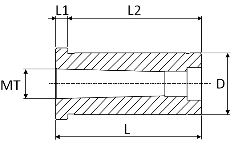 Втулка переходная D80 - MT4 (MetalCraft), арт. 00124886