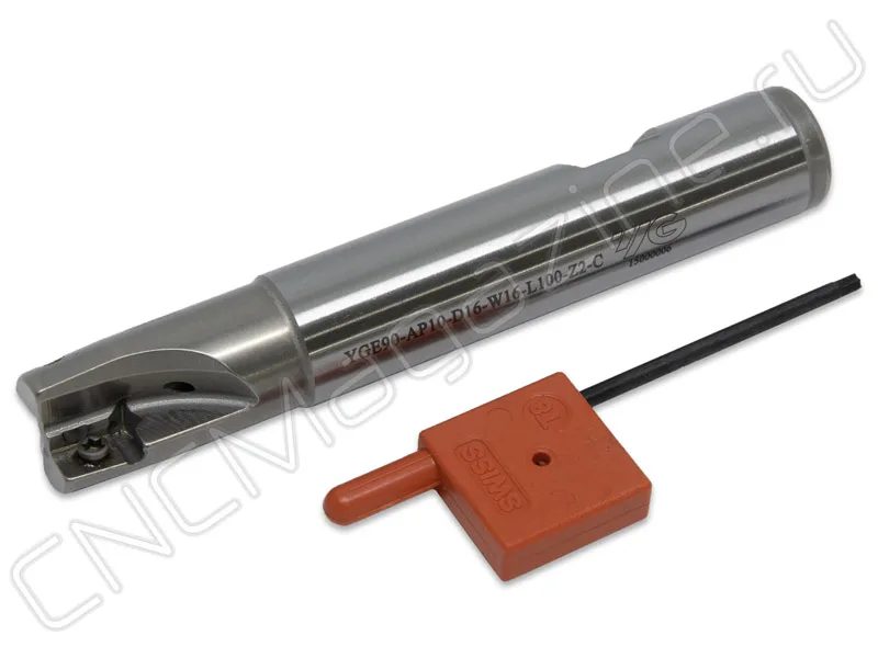 фреза концевая со сменными пластинами YG-1 YGE90-AP10-D16-W16-L100-Z2-C, арт. 18721