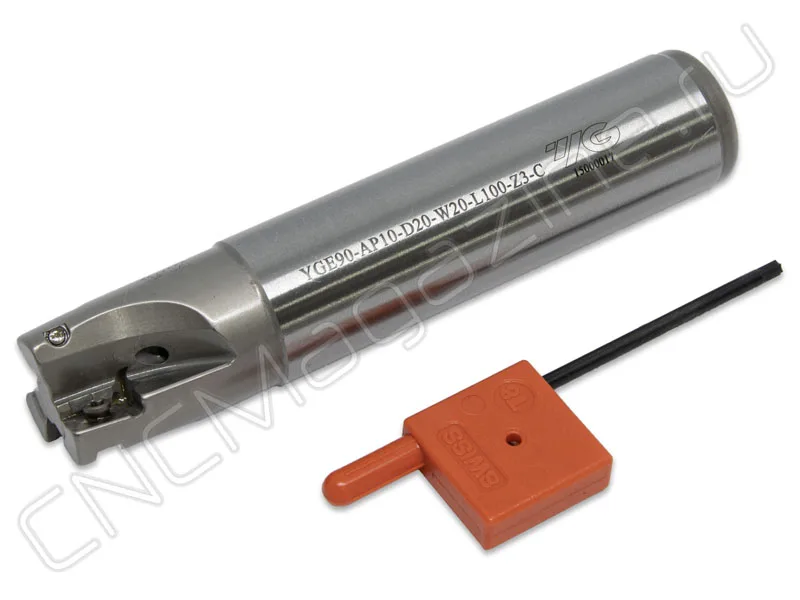 фреза концевая со сменными пластинами YG-1 YGE90-AP10-D20-W20-L100-Z3-C, арт. 18722