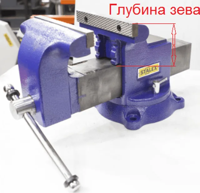 Тиски слесарные STALEX "Гризли" 100Х100 мм: иллюстрация 6