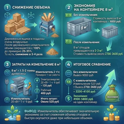 Одновальный шредер для поддонов ШП СтанкоЛес: фото 2