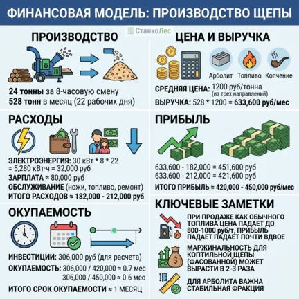 Рубительная машина "Дровосек" М600 (навесной измельчитель на ВОМ от трактора) СтанкоЛес: фото 2